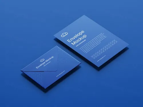信封信纸品牌贴图提案样机PSD模版素材 Envelope mockup