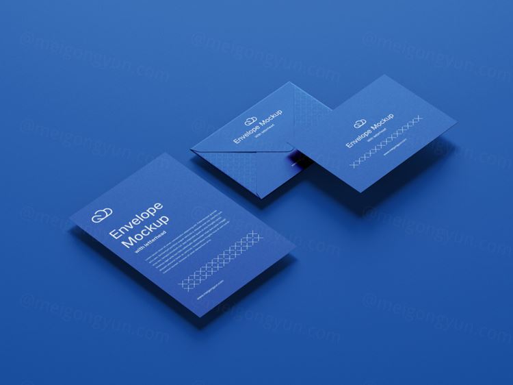 信封信纸品牌贴图提案样机PSD模版素材 Envelope mockup