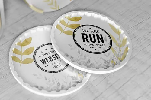 精美的酒吧家居酒杯/咖啡杯垫设计样机品牌提案素材 Coaster Mockups V2