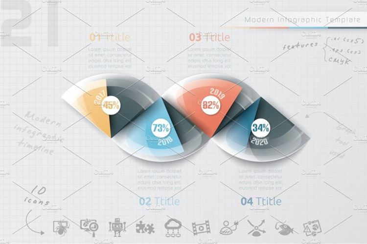 信息图表模板 Infographic Timeline Template