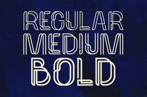 一款双线圆角英文字体Palma - Display Font