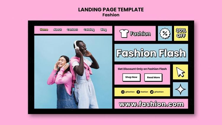 时尚粉嫩母婴童装男女服装网页落地页促销宣传横幅海报PSD设计模板