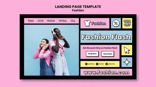 时尚粉嫩母婴童装男女服装网页落地页促销宣传横幅海报PSD设计模板