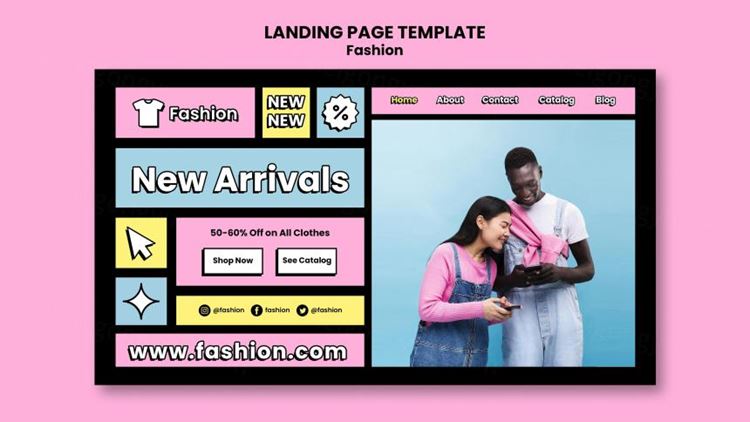 时尚粉嫩母婴童装男女服装网页落地页促销宣传横幅海报PSD设计模板