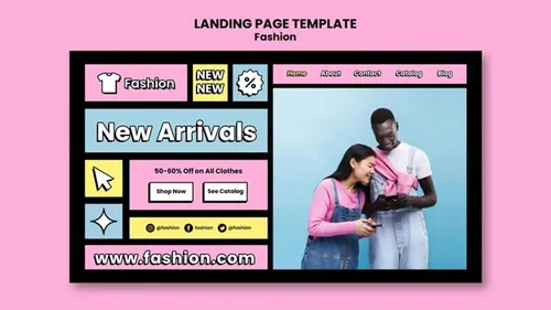 时尚粉嫩母婴童装男女服装网页落地页促销宣传横幅海报PSD设计模板