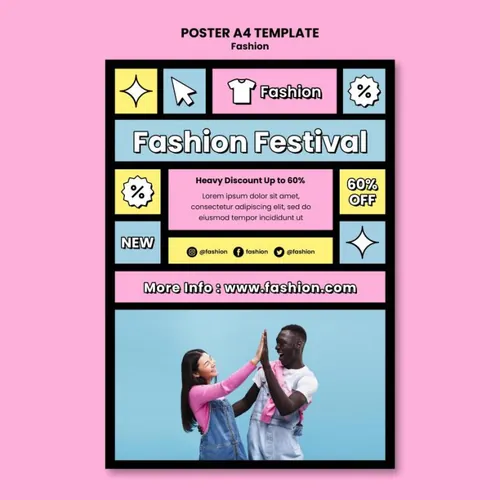 时尚粉嫩母婴童装男女服装宣传单广告海报PSD设计模板