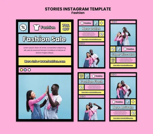 时尚粉嫩母婴童装男女服装Ins新媒体广告宣传海报PSD设计模板