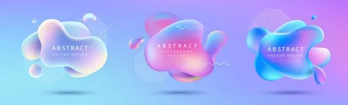 抽象未来科技全息渐变AI矢量背景元素 Abstract Background