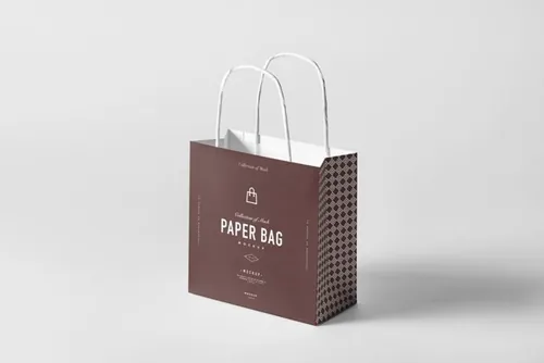 高品质高端的手提袋环保袋纸袋子样机模板 paper-bag-mock-up