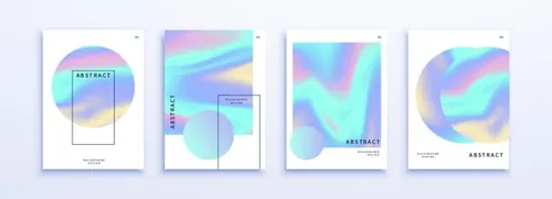 抽象未来科技全息渐变AI矢量背景元素 Abstract Background