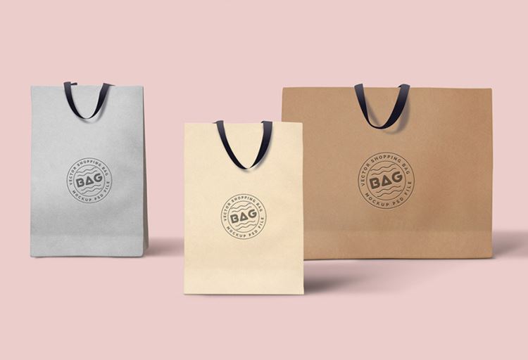 购物袋模型PSD贴图模板Shopping Bags PSD Template
