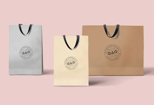 购物袋模型PSD贴图模板Shopping Bags PSD Template
