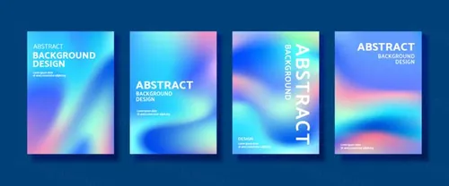 抽象未来科技全息渐变AI矢量背景元素 Abstract Background