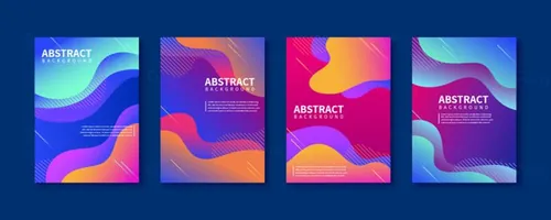 抽象未来科技全息渐变AI矢量背景元素 Abstract Background