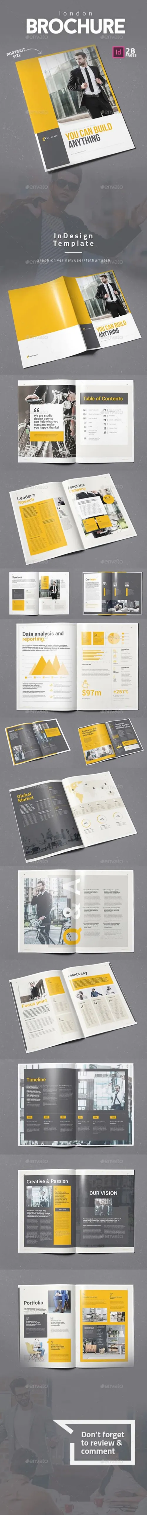 现代风格公司宣传画册模板 London Brochure 21756423