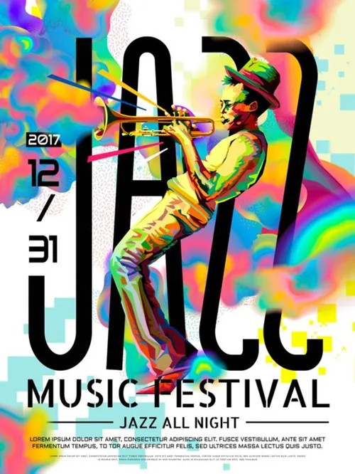 音乐节摇滚歌手爵士主场海报模板