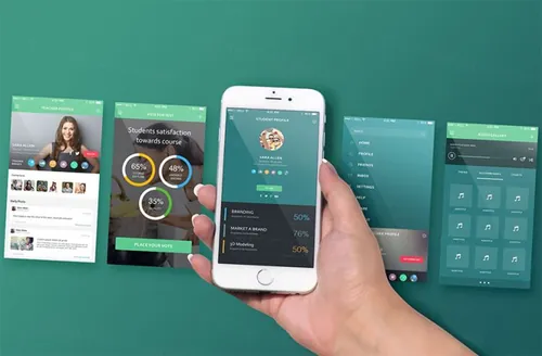 iPhone 6S Perspective Screen Mockup For App  Web Designs