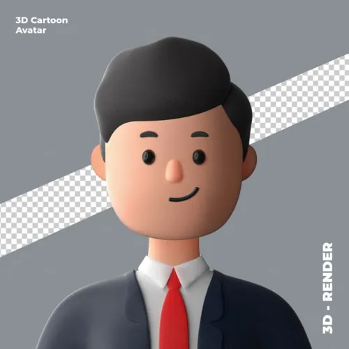 三维立体卡通头像图标素材 3d cartoon avatar isol