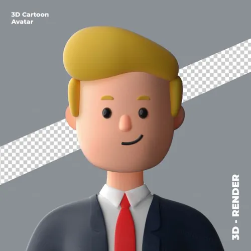 三维立体卡通头像图标素材 3d cartoon avatar isol