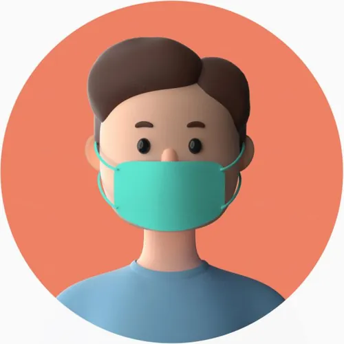 三维立体卡通头像图标素材 3d cartoon avatar isol