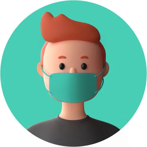 三维立体卡通头像图标素材 3d cartoon avatar isol