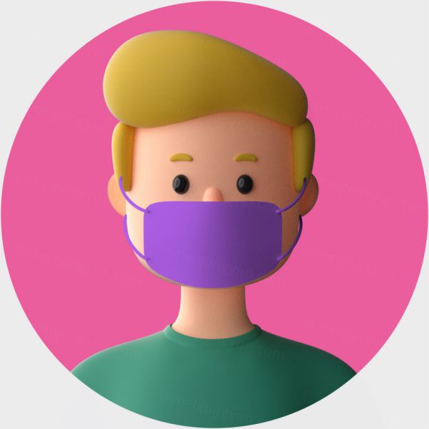 三维立体卡通头像图标素材 3d cartoon avatar isol