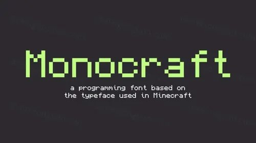 “我的世界”像素风开发者字体免费下载 Monocraft