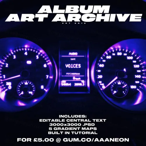 霓虹灯图片效果PSD模板 AAA - NEON DASH