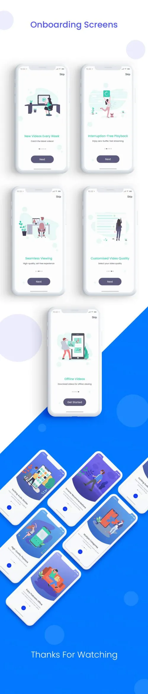 APP闪屏UI插画素材 App Onboarding  Walkthr