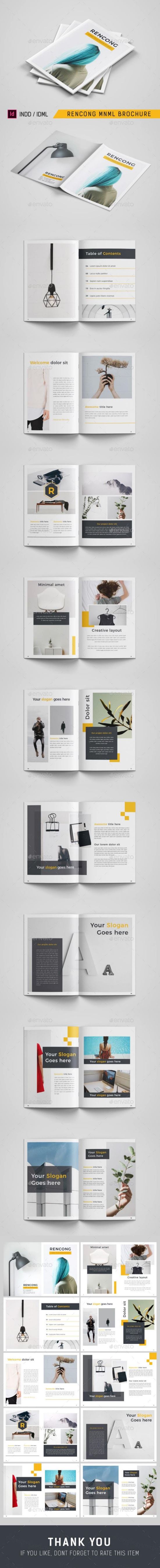 杂志画册模板 Rencong Mnml Brochure 23800903