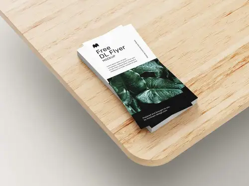 DL单页传单宣传设计提案样机PSD模板 DL flyer mockup 样机模版