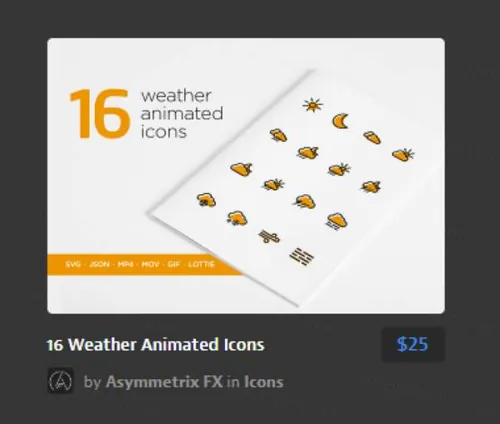特色天气动画图标Weather Animated Icons