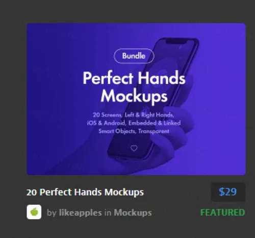 完美的手持app模型Perfect Hands Mockups