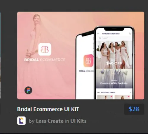 电子商务用户界面工具包Bridal Ecommerce UI KIT