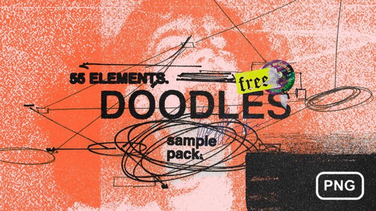 潮流艺术涂鸦划痕箭头线条装饰素材合辑免费下载 Doodles