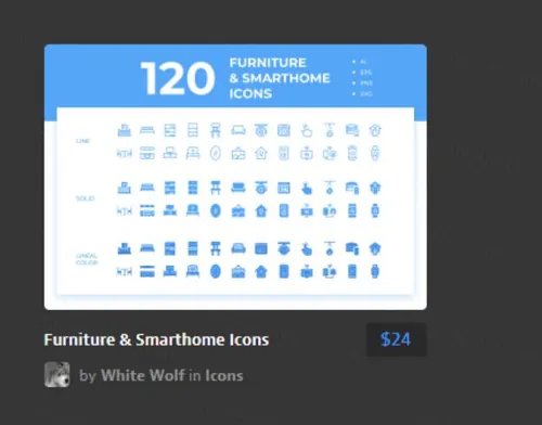 家具和智能家居图标Furniture amp;amp; Smartho