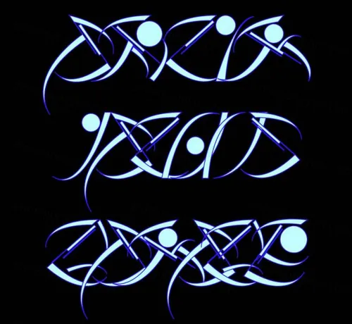 未来派酸性艺术锋利尖角街头潮流英文装饰字体 Rembagram - Adlir Type