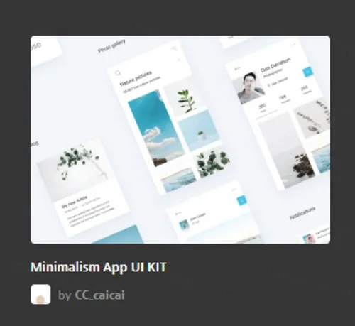 极简主义应用程序用户界面工具包Minimalism App UI KI