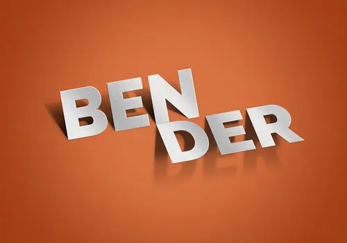 Bender Text Effect PSD 折纸立体字体风格