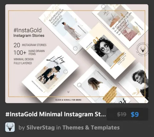 简约风照片视频服务网站UI设计Minimal Instagram St