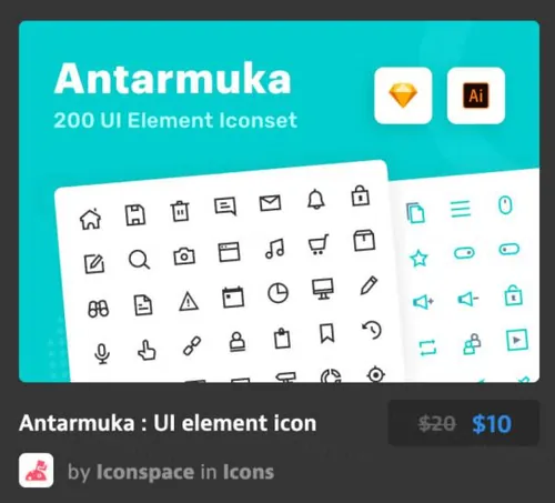 UI网站元素图标Antarmuka UI element icon