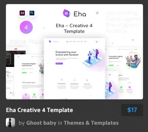Web网站网络会议平台管理后台设计Eha Creative 4 Tem