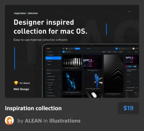 现代简约创意网站UI设计灵感系列Inspiration collect