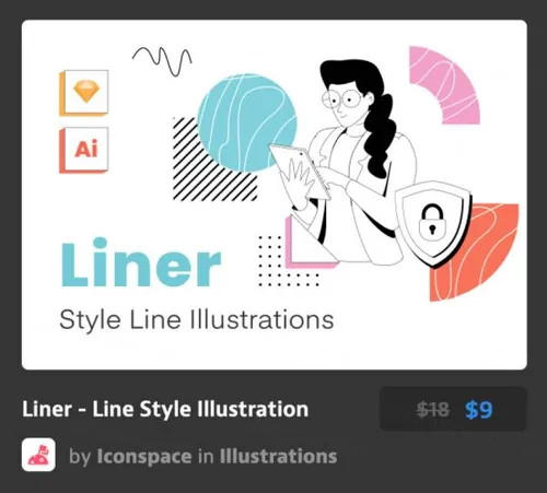 线条式插图Liner - Line Style Illustratio