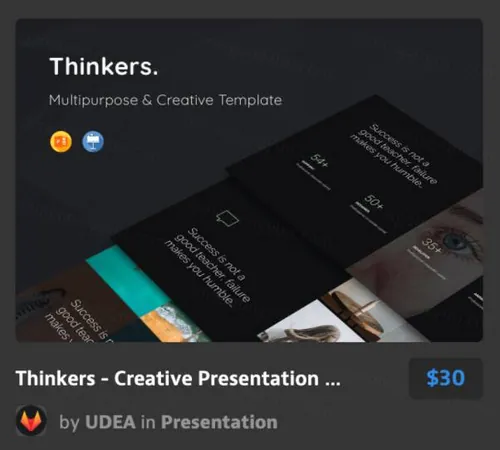 响应式创意演示模板Thinkers - Creative Presen