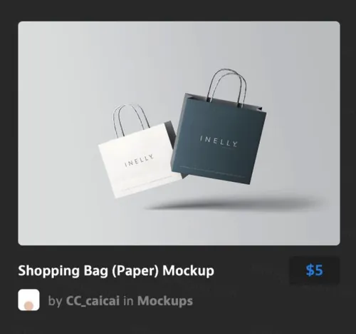 购物袋模型Shopping Bag (Paper) Mockup