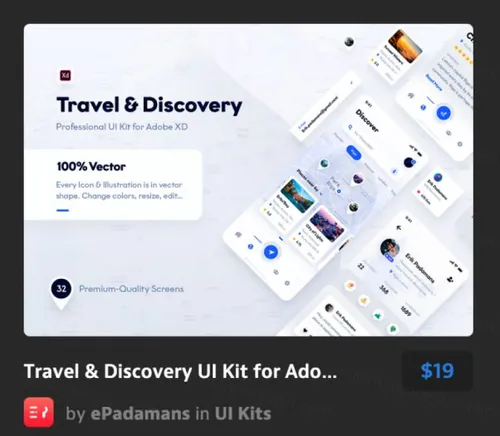 旅行和探索用户界面工具包Travel amp;amp; Discove