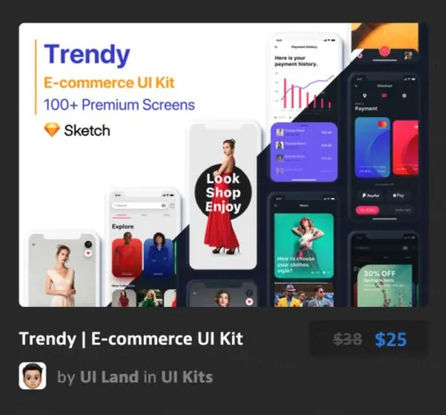 时尚电子商务用户界面工具包Trendy E-commerce UI K