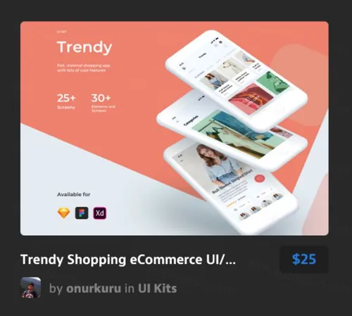 时尚购物电子商务套件Shopping eCommerce UIUX K