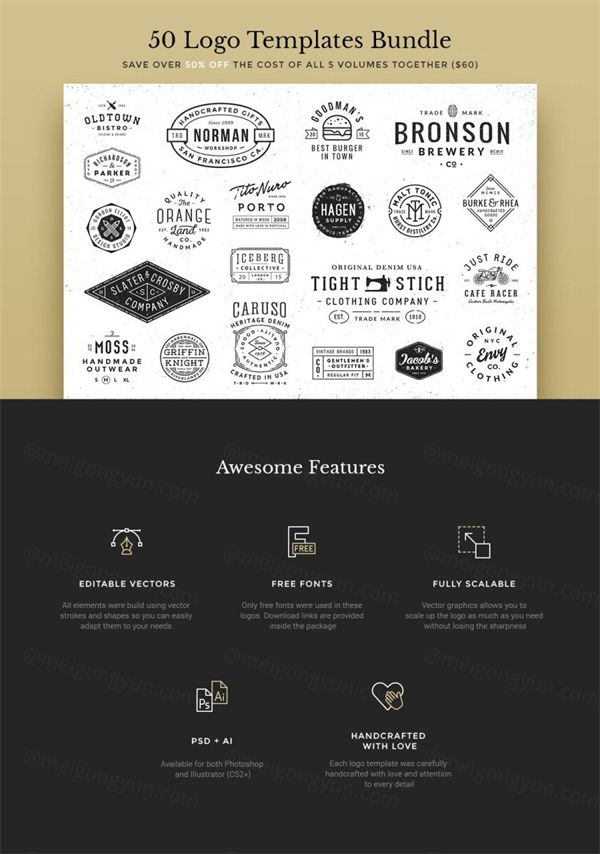 50个logo模板 50 Logo Templates Bundle